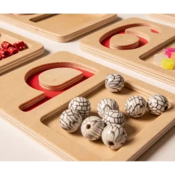 Wooden Number Trays 9pk