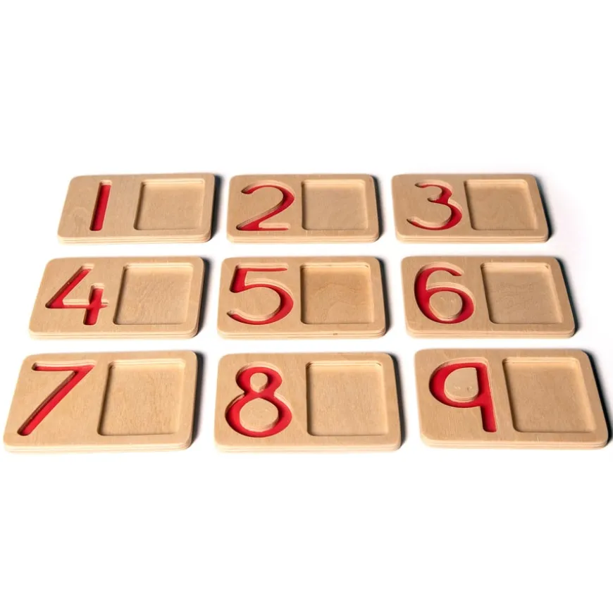 Wooden Number Trays 9pk