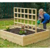 Wooden Planters with Trellis Square