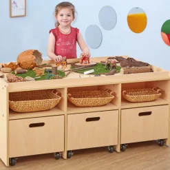 Wooden Play Table with Storage