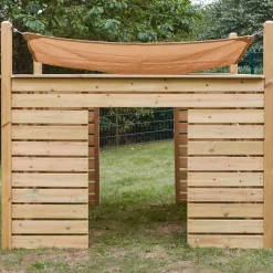 Wooden Shelter with Shade Sail