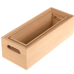 Wooden Storage Boxes 3pk