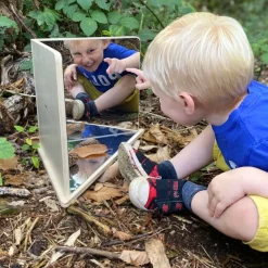 Wooden 4-Way Mirror