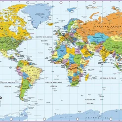 World Map Vinyl A1