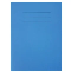 9''x7'' Exercise Book 8mm Ruled Margin Blue 80pg 100pk