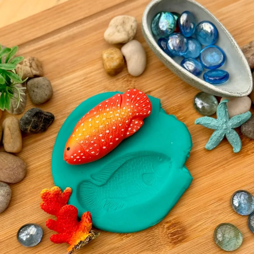 Yellow Door Sensory Stone Fish