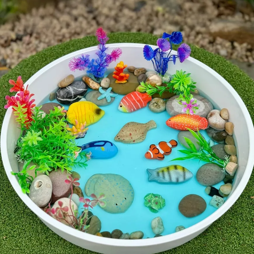 Yellow Door Sensory Stone Fish