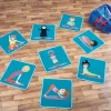 Yoga Position Mini Placement Mats 32pk