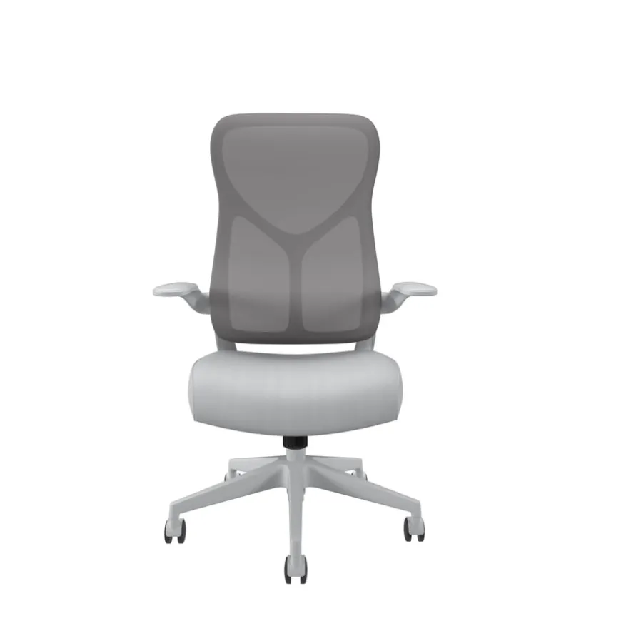 Zip Mesh Back Chair with Folding Arms