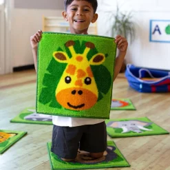 Zoo Animals Mini Placement Carpet Squares 30pk